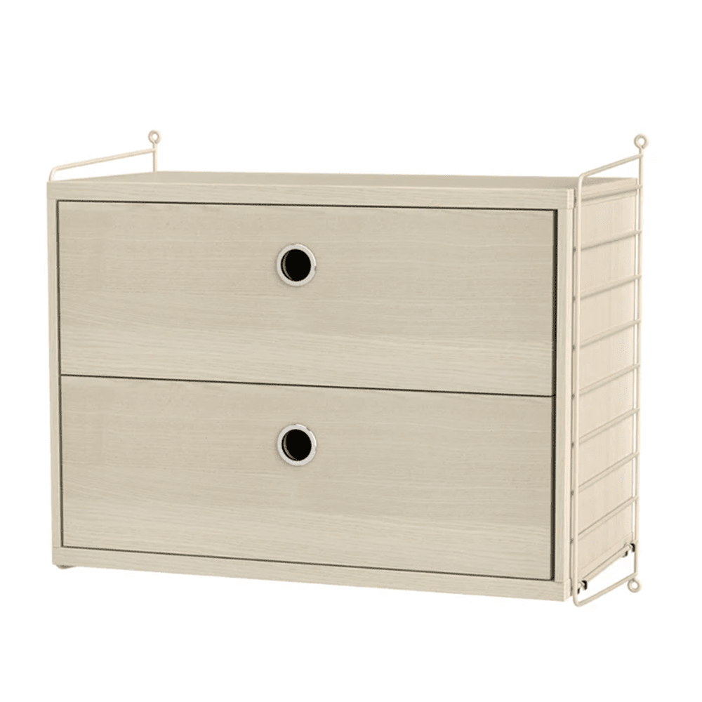 String Bedroom A Drawer String Furniture Ash / Beige