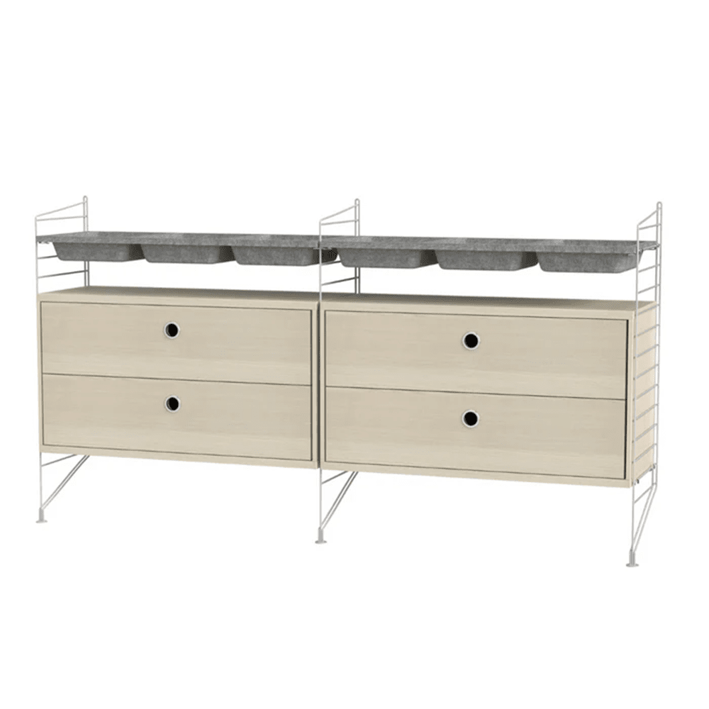 String Bedroom G Shelves String Furniture Ash / Grey