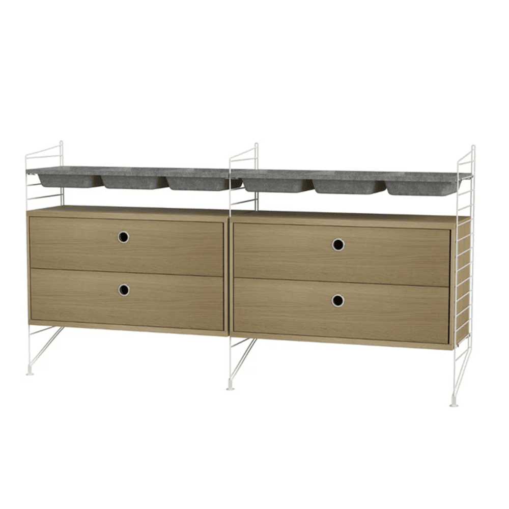 String Bedroom G Shelves String Furniture Oak / White