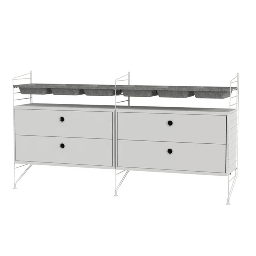 String Bedroom G Shelves String Furniture White / White