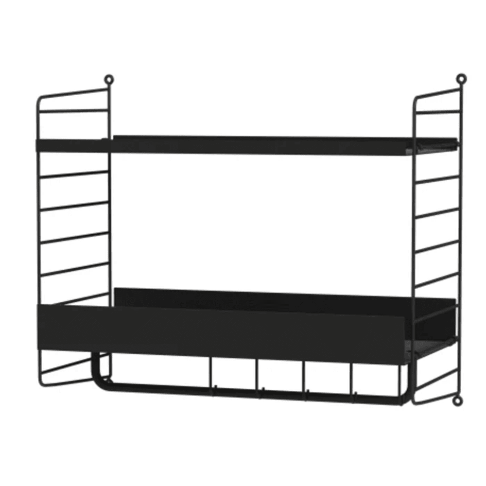 String Hallway G Shelves String Furniture Black / Black