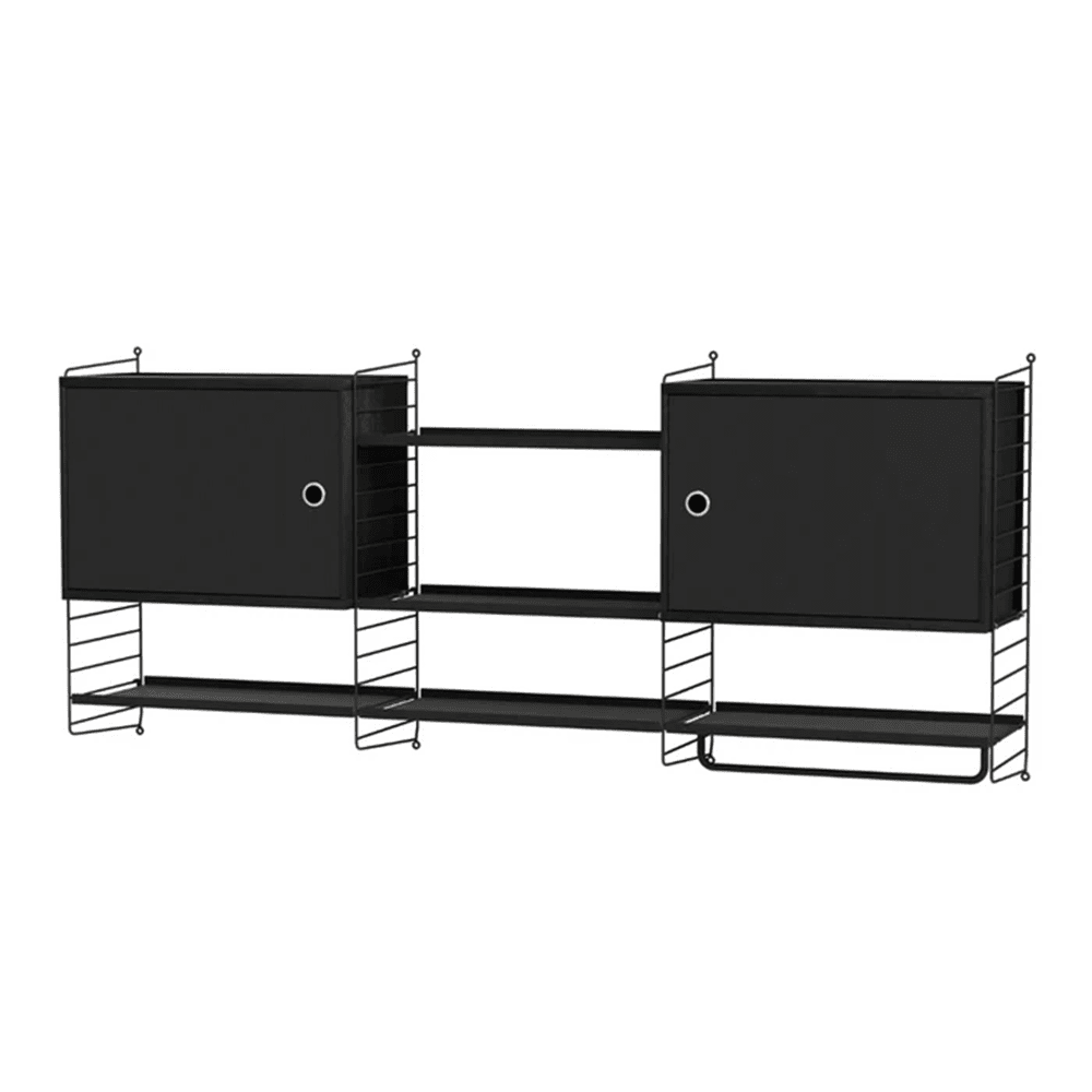 String Kitchen M Shelves String Furniture Black / Black