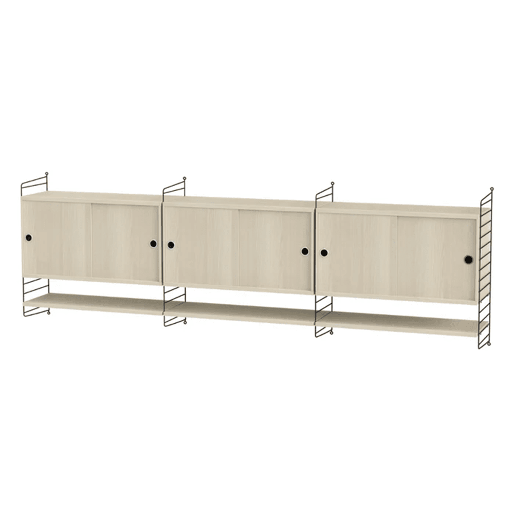 String Living Room E Shelves String Furniture Ash / Black