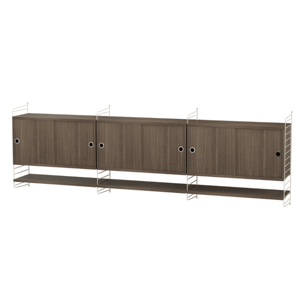 String Living Room E Shelves String Furniture Walnut / Beige