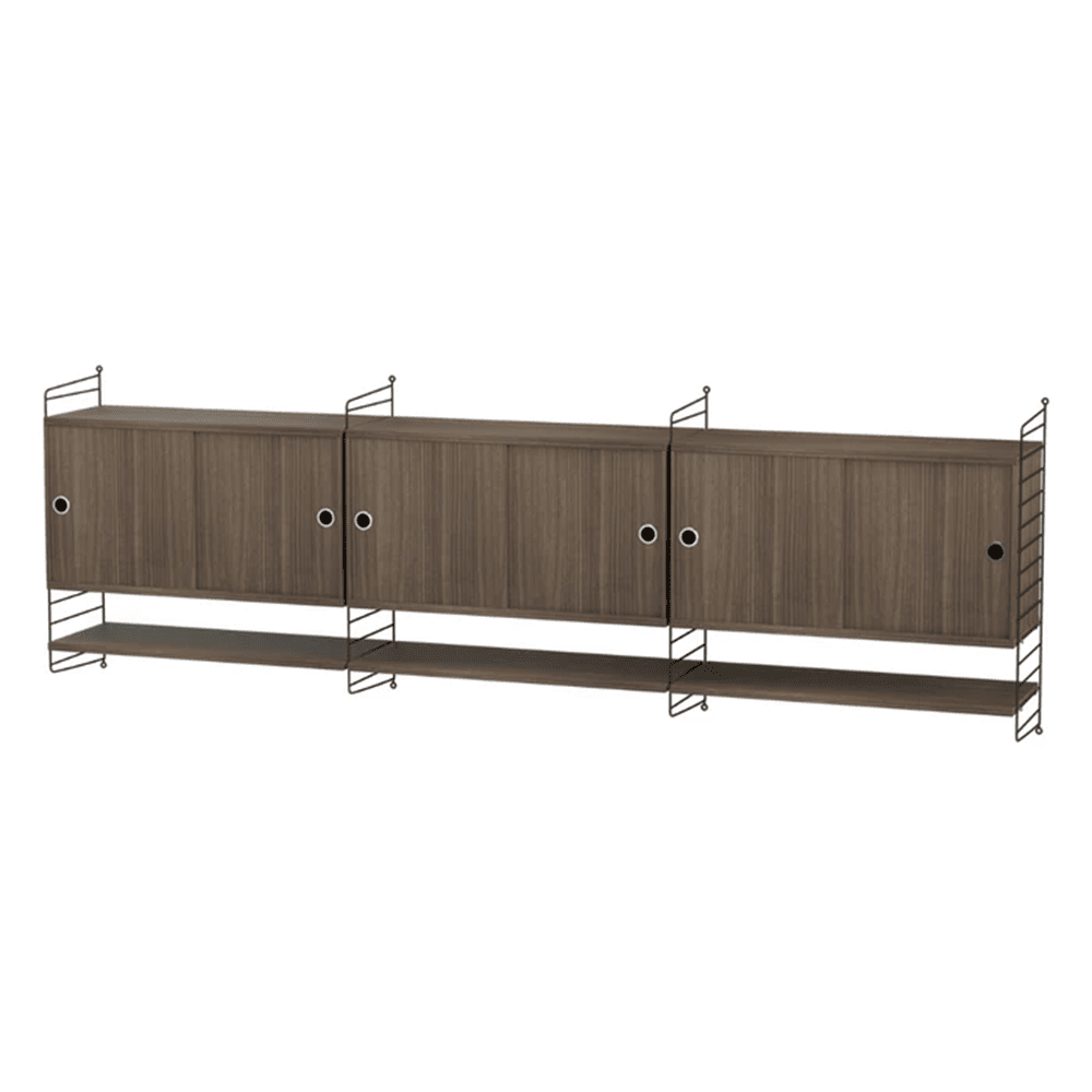 String Living Room E Shelves String Furniture Walnut / Black