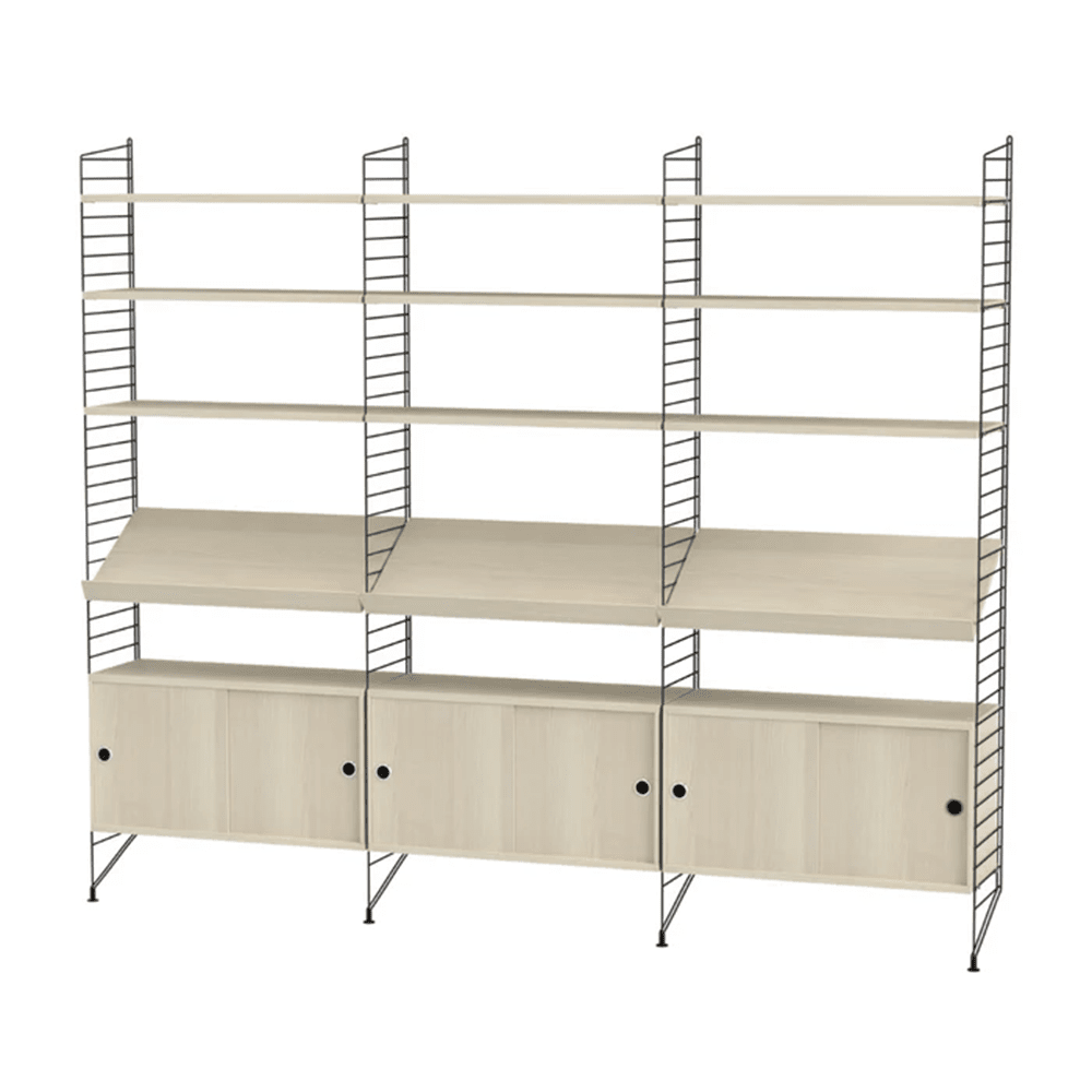 String Living Room G Shelves String Furniture Ash / Black