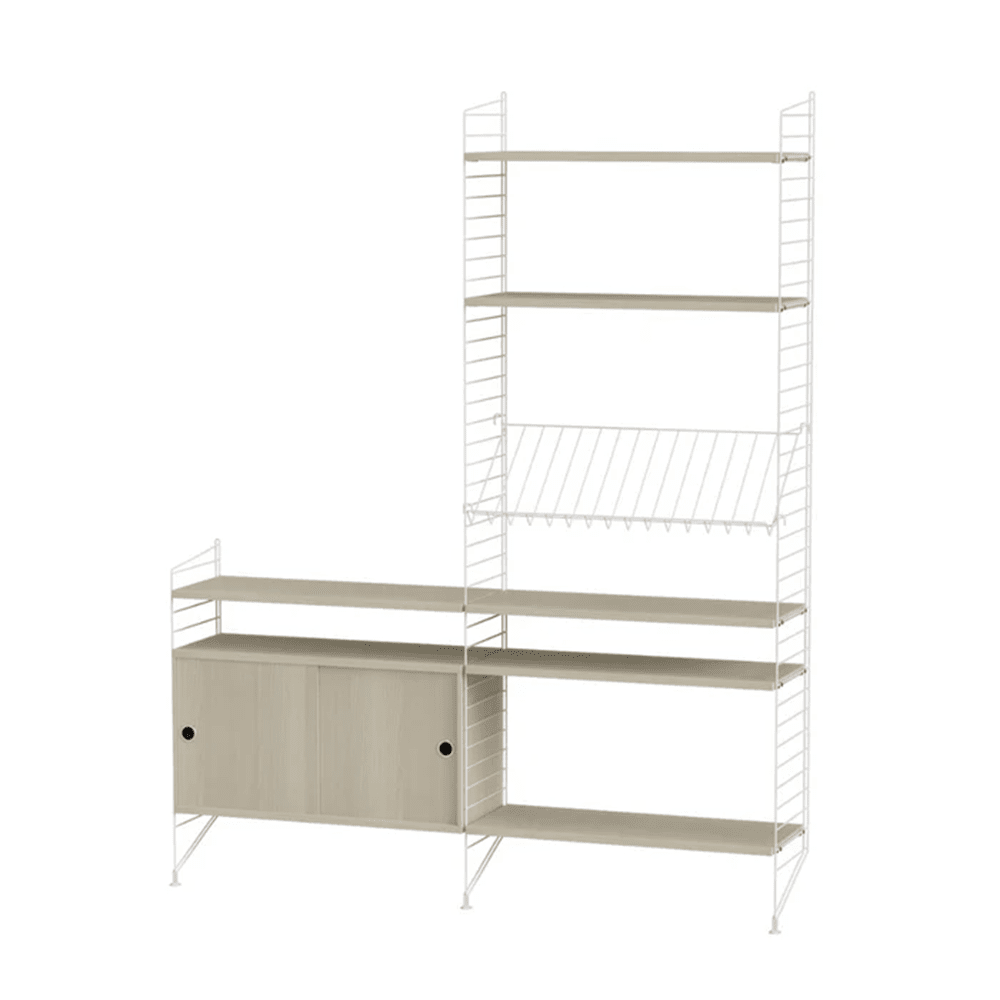 String Living Room K Shelves String Furniture Ash / White