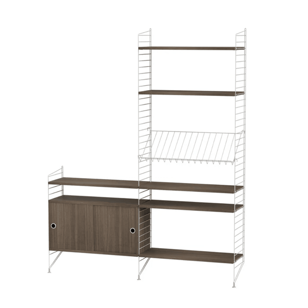 String Living Room K Shelves String Furniture Walnut / Grey
