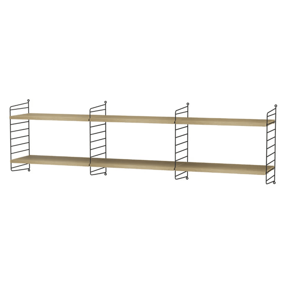 String Living Room O Shelves String Furniture Oak / Black