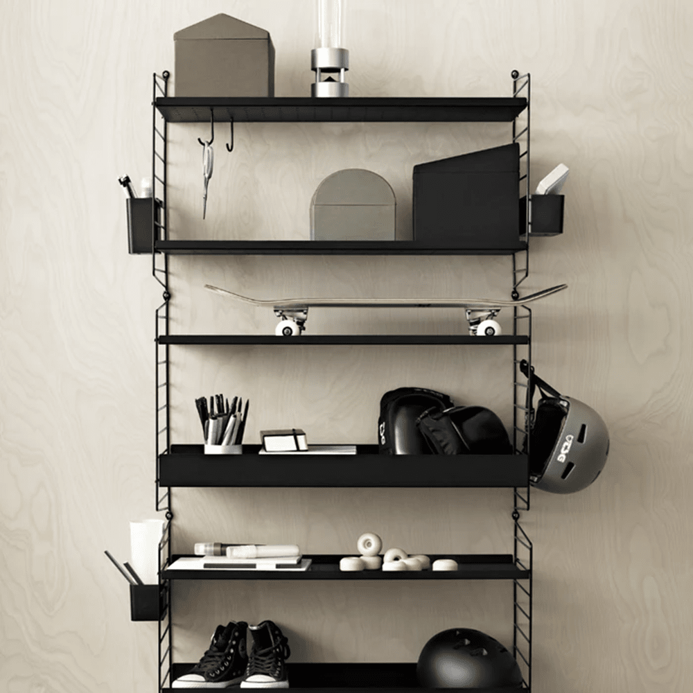 String Metal Shelf with High Edge Shelves String Furniture