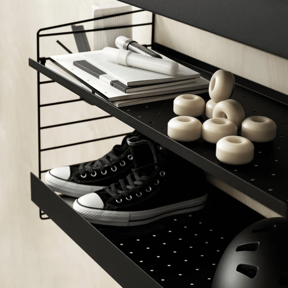 String Metal Shelf with Low Edge Shelves String Furniture