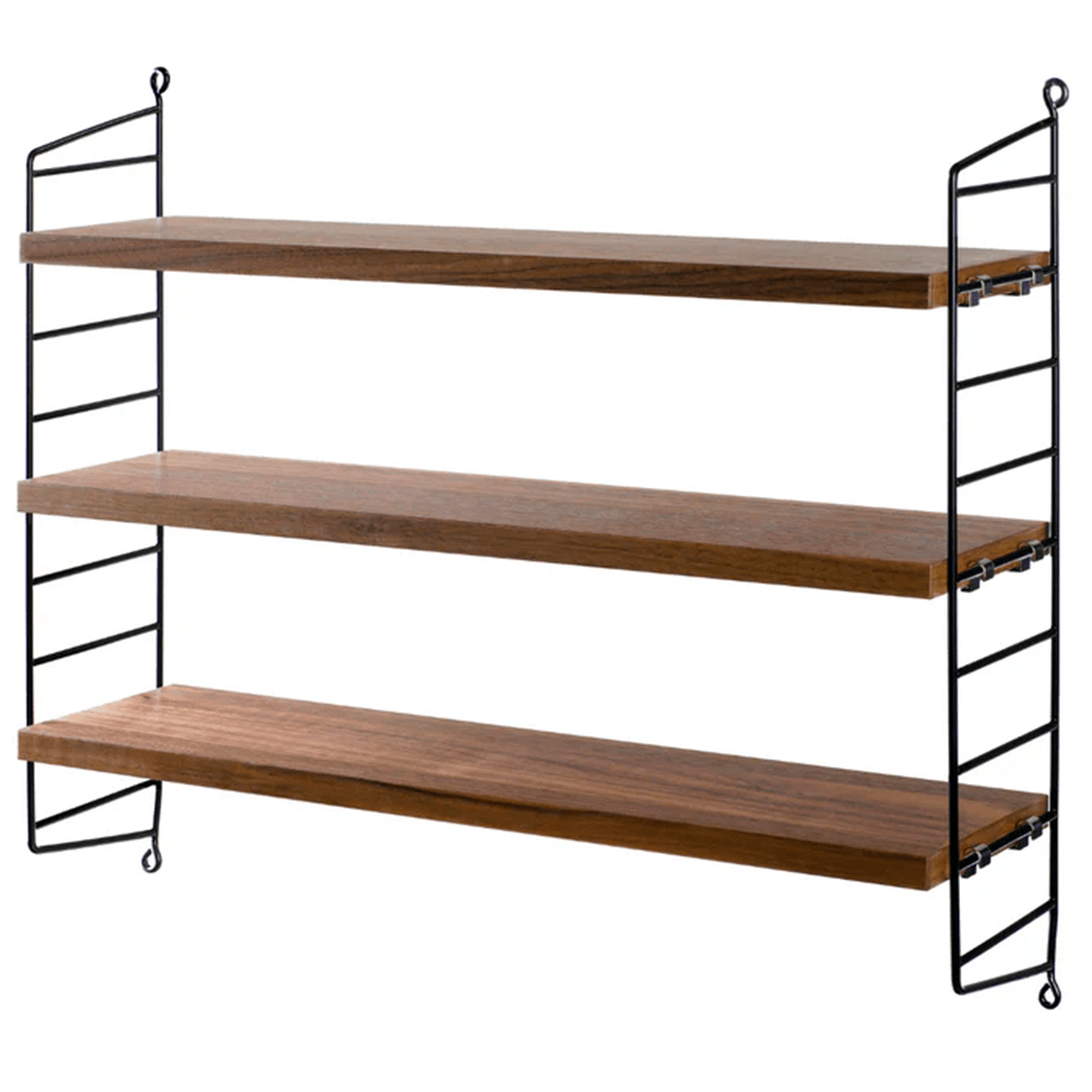 String Pocket Shelf Shelves String Furniture Walnut / Black