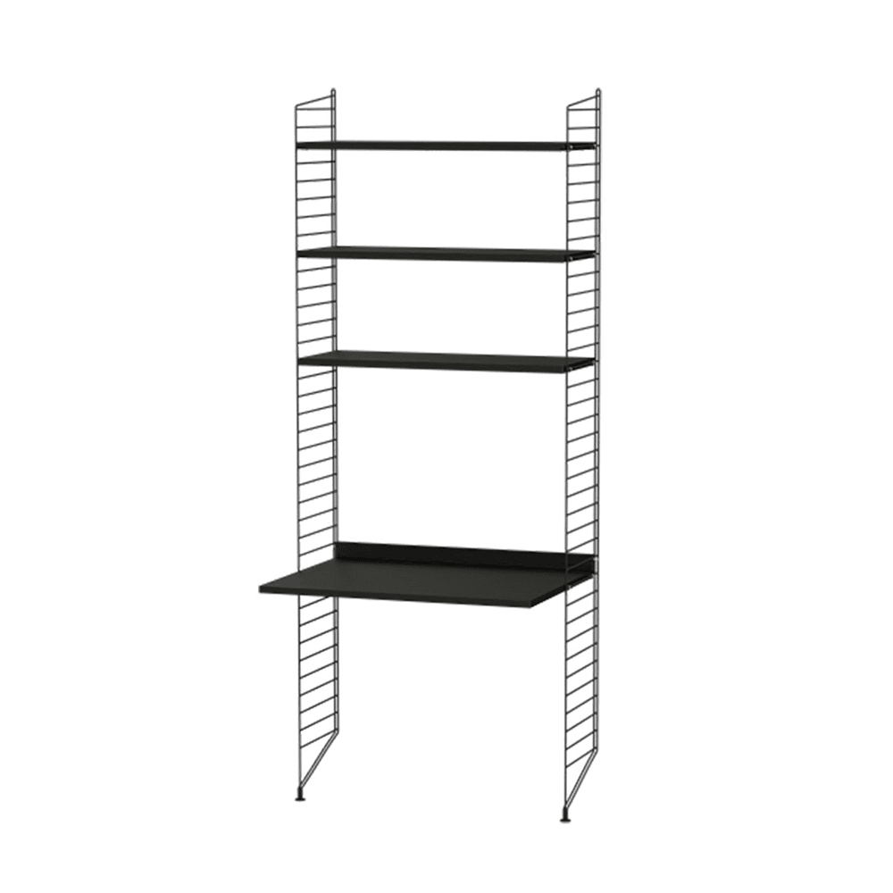 String Workspace A Shelves String Furniture Black Stained Ash / Black