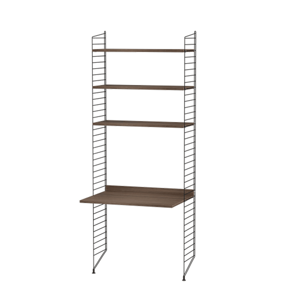 String Workspace A Shelves String Furniture Walnut / Black
