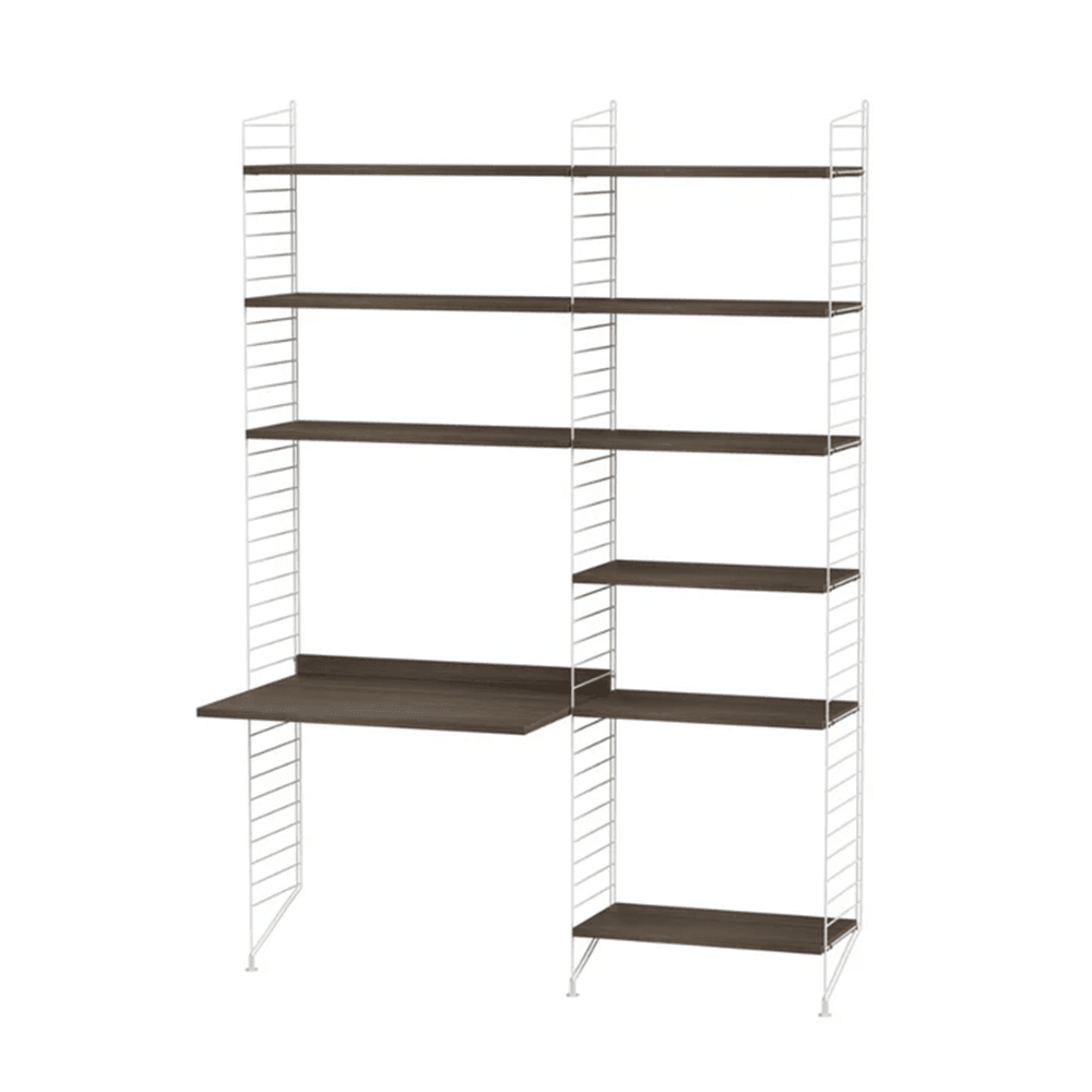 String Workspace B Shelves String Furniture Walnut / White