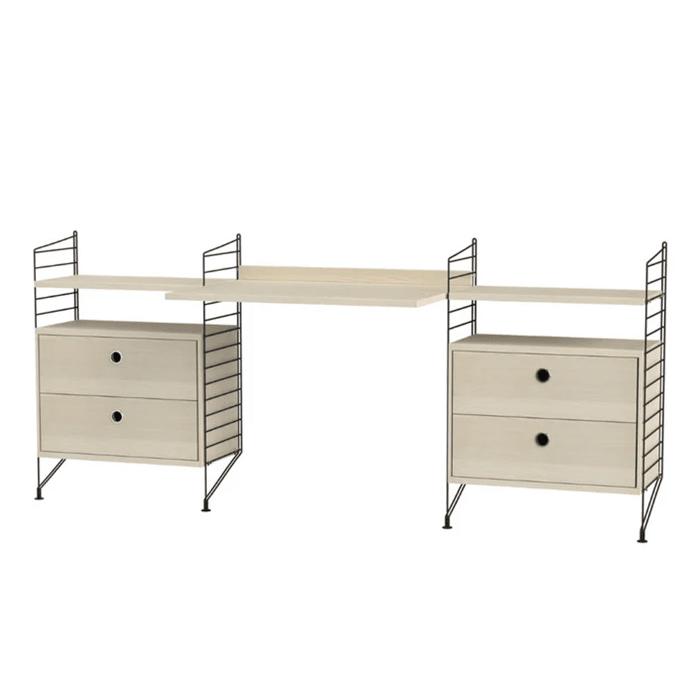 String Workspace C Shelves String Furniture Ash / Black