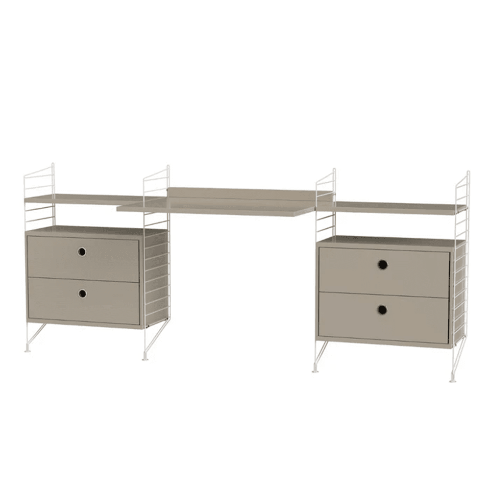 String Workspace C Shelves String Furniture Beige / White