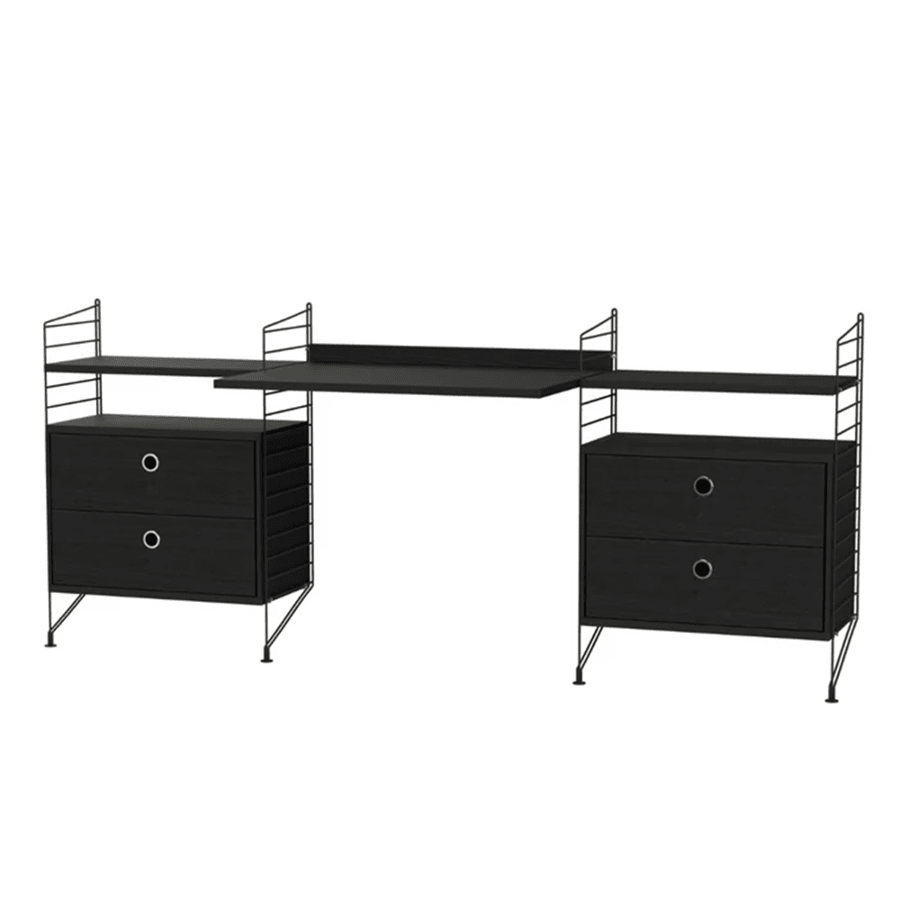 String Workspace C Shelves String Furniture Black Stained Ash / Black