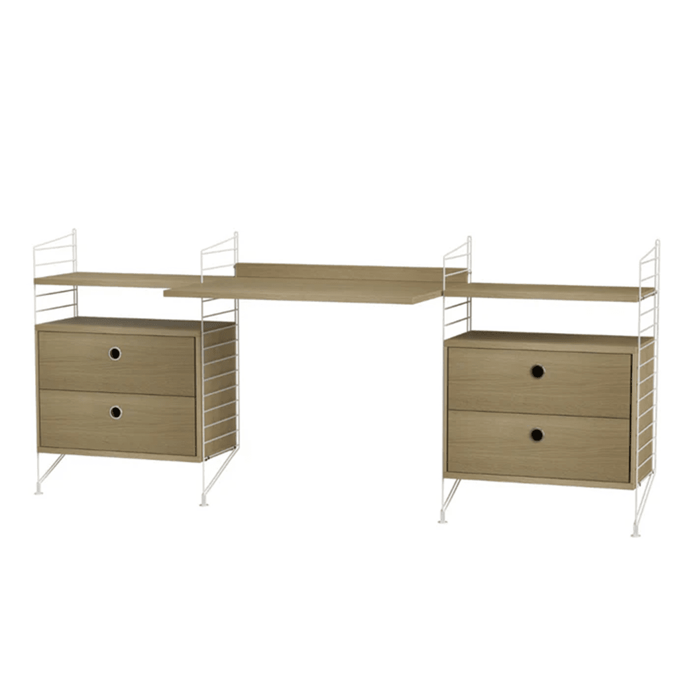 String Workspace C Shelves String Furniture Oak / White