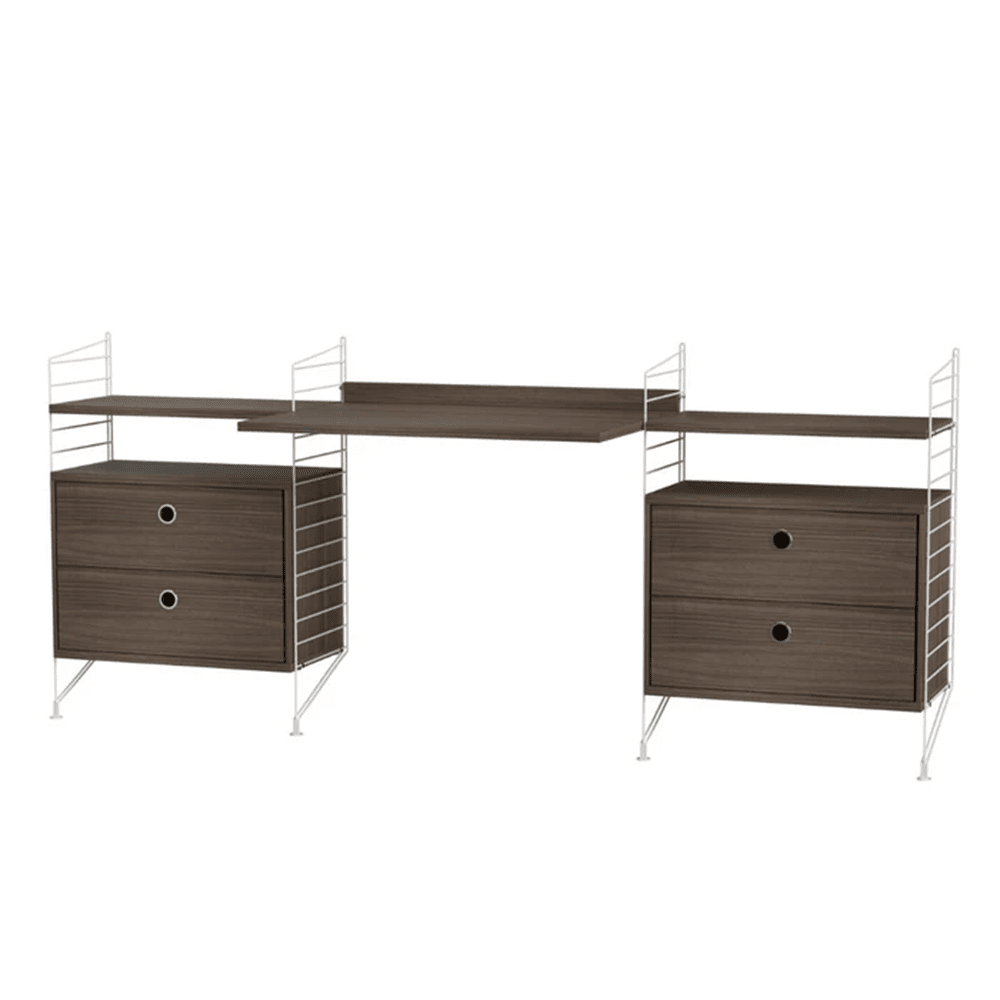 String Workspace C Shelves String Furniture Walnut / White