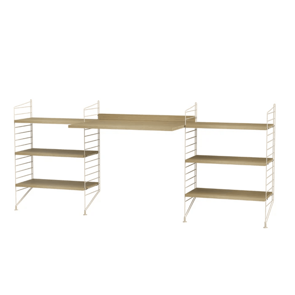 String Workspace D Shelves String Furniture Oak / Beige