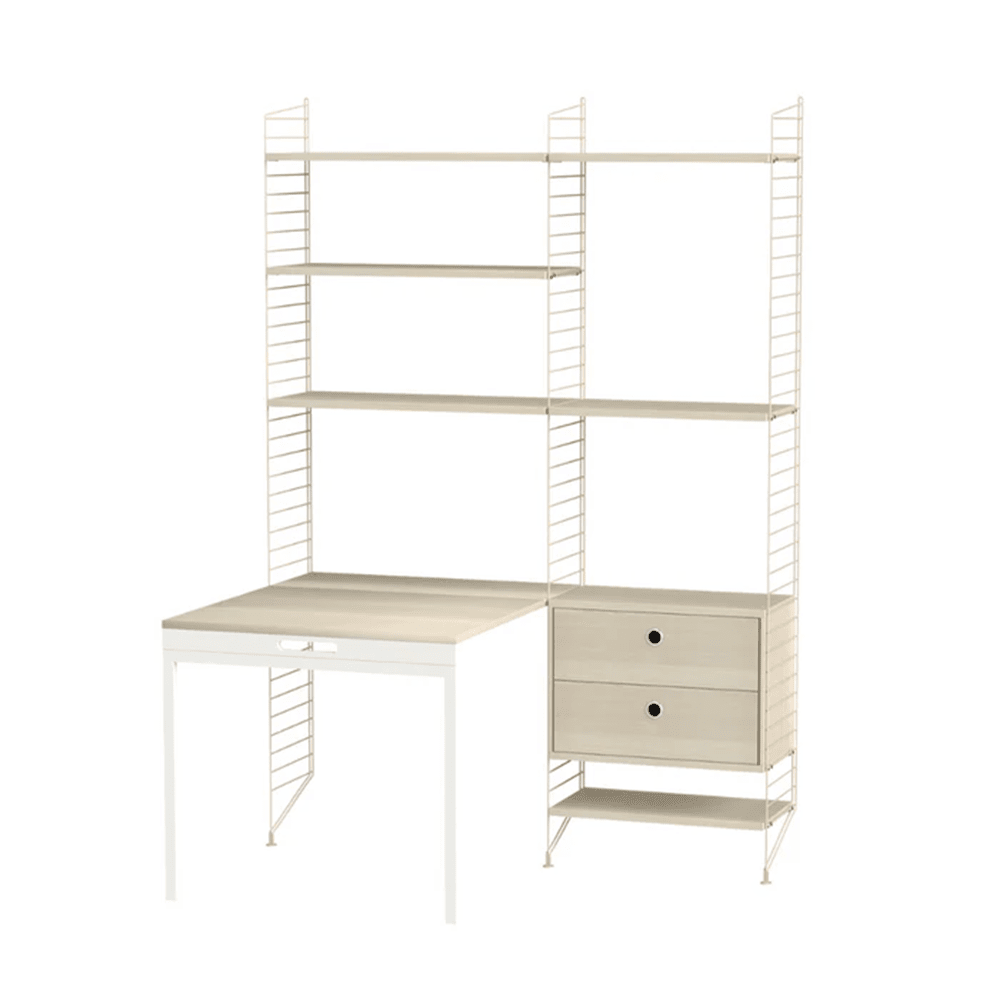 String Workspace E Shelves String Furniture Ash / Beige