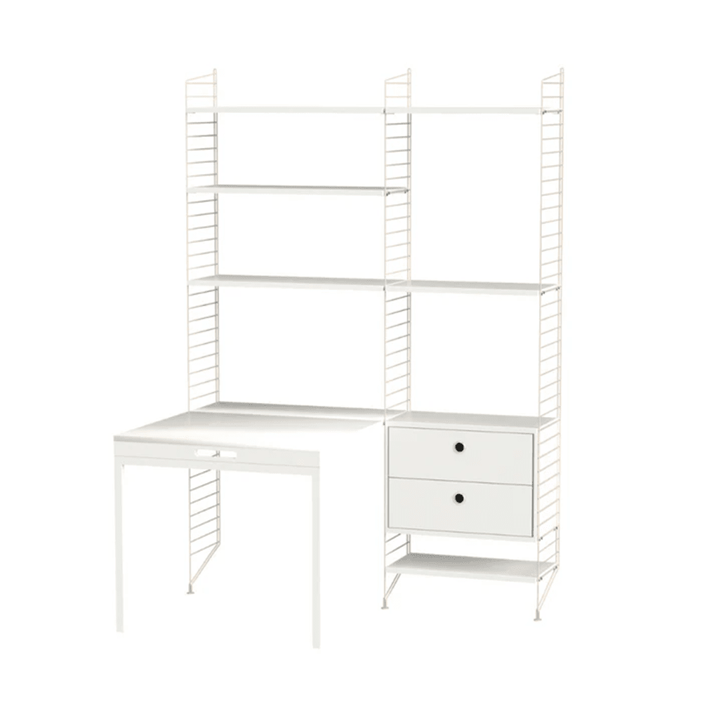 String Workspace E Shelves String Furniture White / Beige
