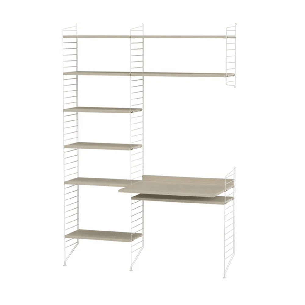 String Workspace G Shelves String Furniture Ash / White