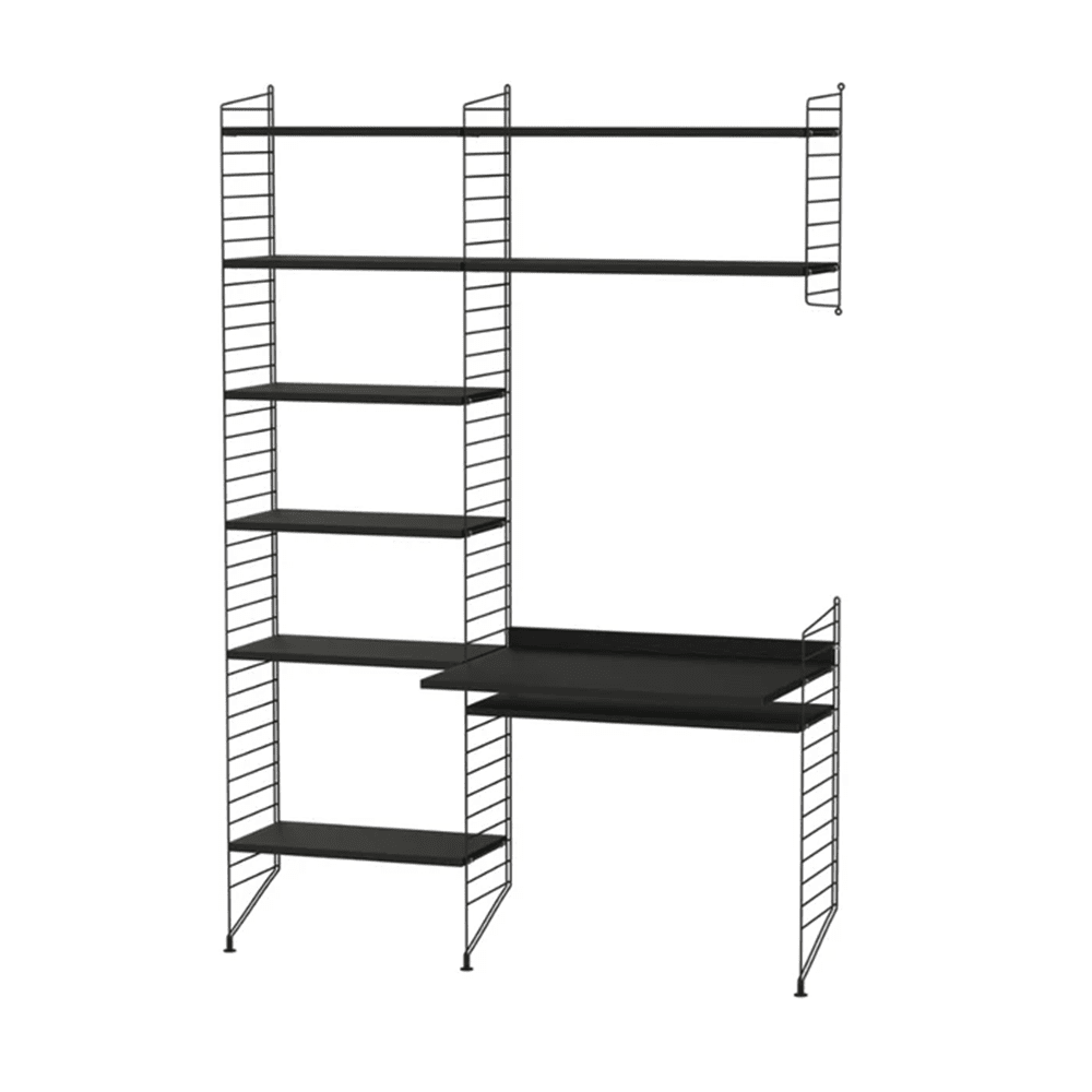 String Workspace G Shelves String Furniture Black Stained Ash / Black