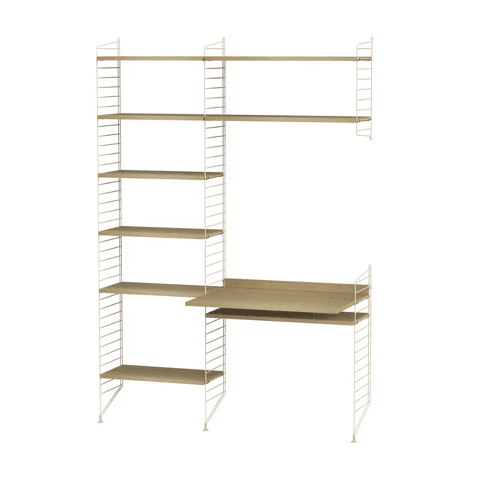 String Workspace G Shelves String Furniture Oak / Beige