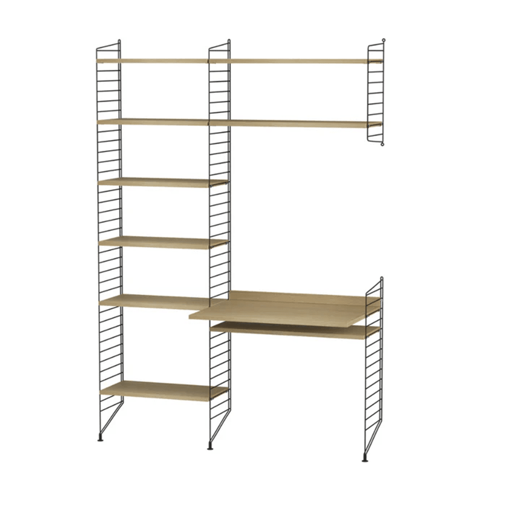 String Workspace G Shelves String Furniture Oak / Black