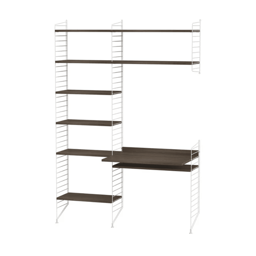 String Workspace G Shelves String Furniture Walnut / White