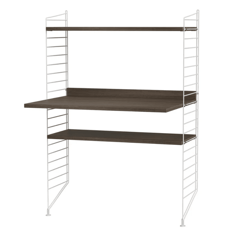 String Workspace H Shelves String Furniture Walnut / White
