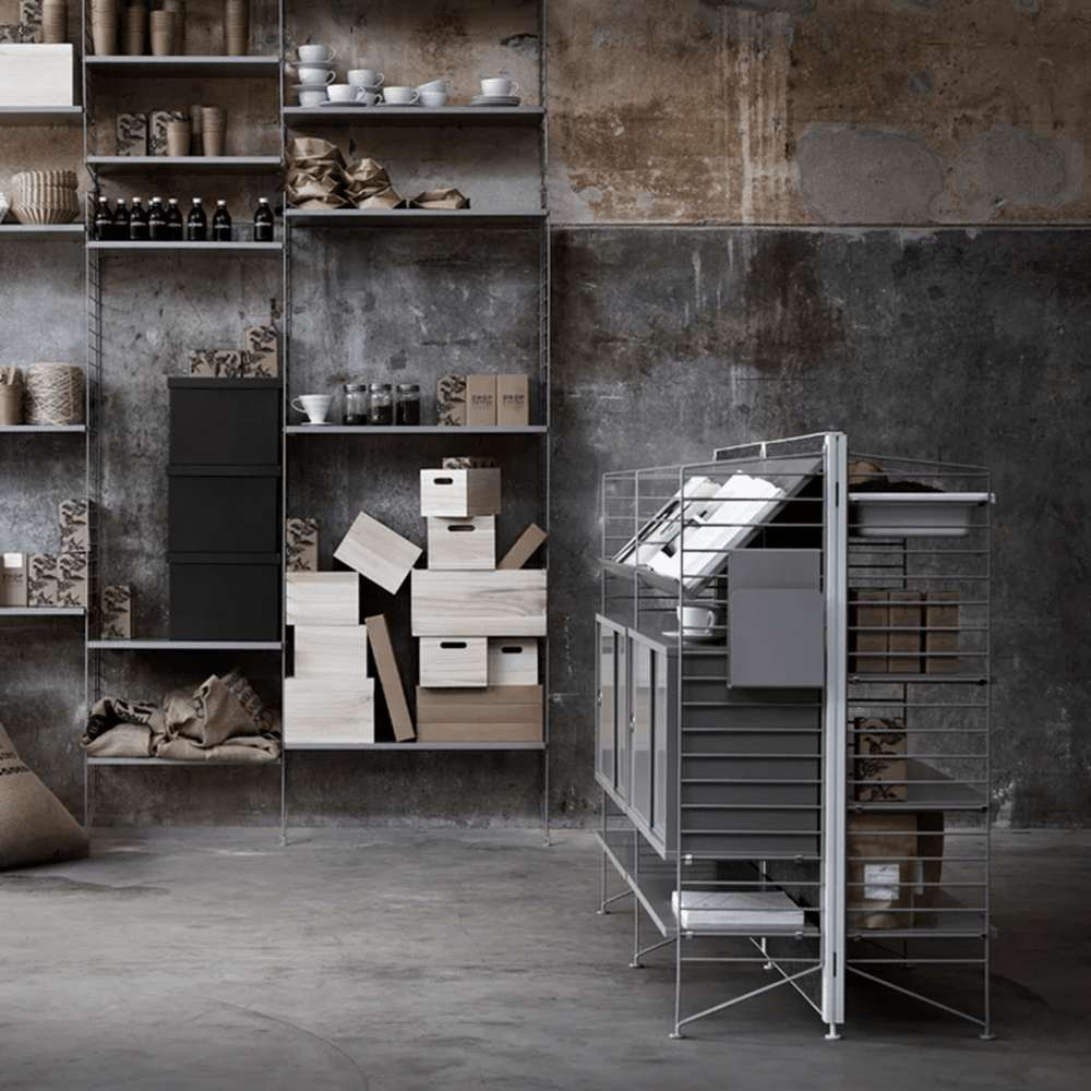 Wood Magazine Shelf Shelves String Furniture