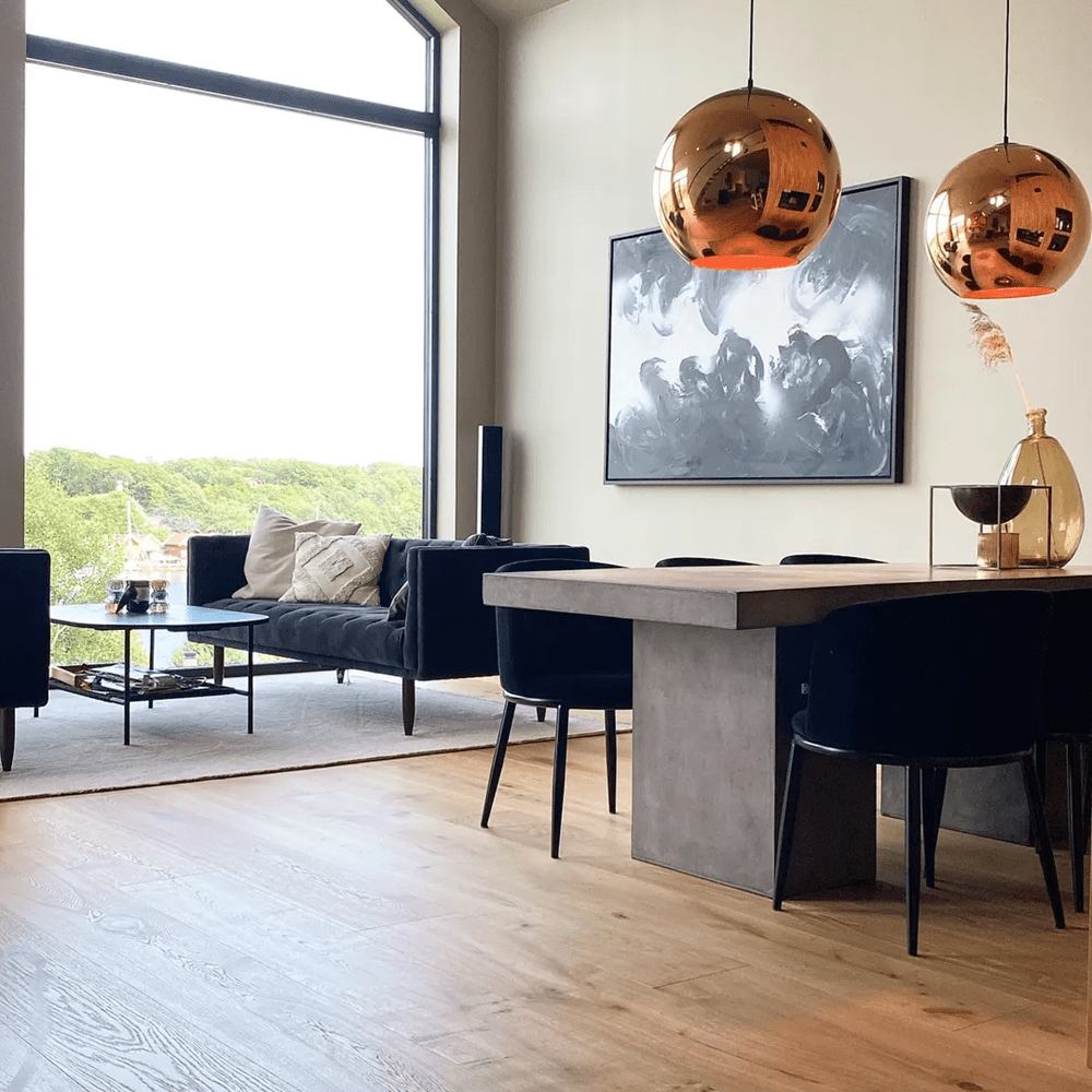 Copper LED Range Round Pendant System hanging lamps Tom Dixon