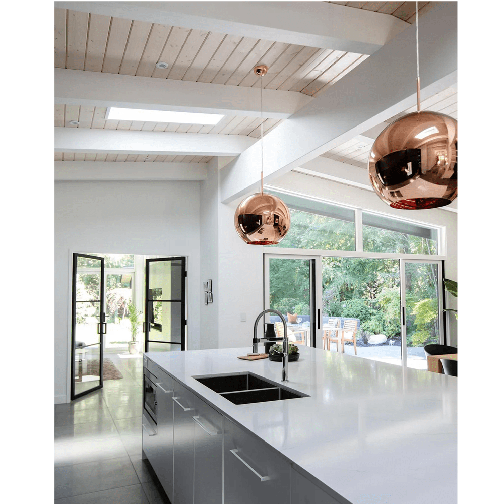 Copper LED Range Round Pendant System hanging lamps Tom Dixon