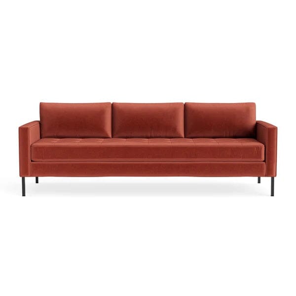 Paramount 95" Sofa Sofa BluDot Tomato Velvet Metal