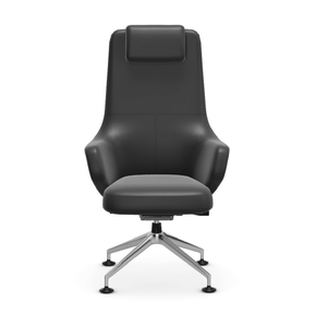 Grand Conference Highback Chair task chair Vitra Leather - Asphalt Glides for carpet 