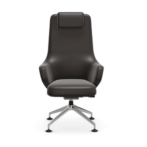 Grand Conference Highback Chair task chair Vitra Leather - Chocolate Glides for carpet 