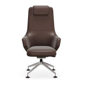 Grand Conference Highback Chair task chair Vitra Leather - Maroon Glides for carpet 
