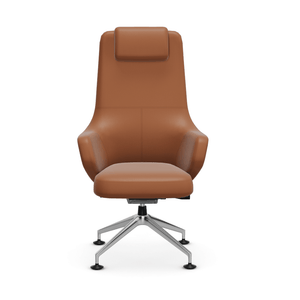Grand Conference Highback Chair task chair Vitra Leather Premium F - Cognac 97+$1500.00 Glides for carpet 