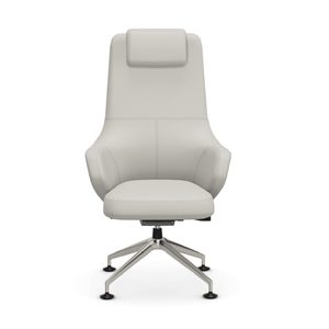 Grand Conference Highback Chair task chair Vitra Leather Premium F - Snow 72+$1500.00 Glides for carpet 
