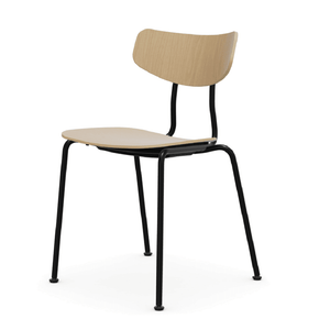 Moca Chair Chairs Vitra Natural Oak Basic Dark Powder-Coated Glides for Carpet