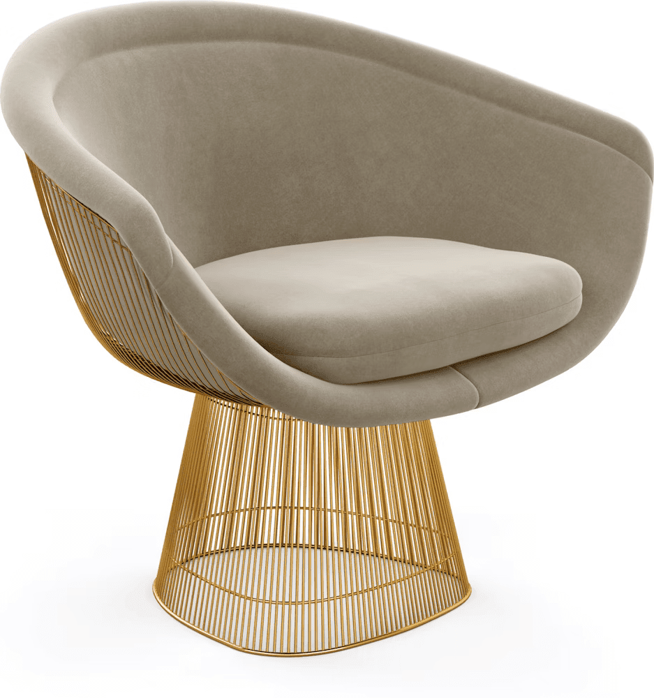 Platner Lounge Chair - Gold lounge chair Knoll