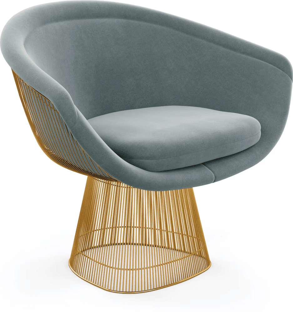Platner Lounge Chair - Gold lounge chair Knoll