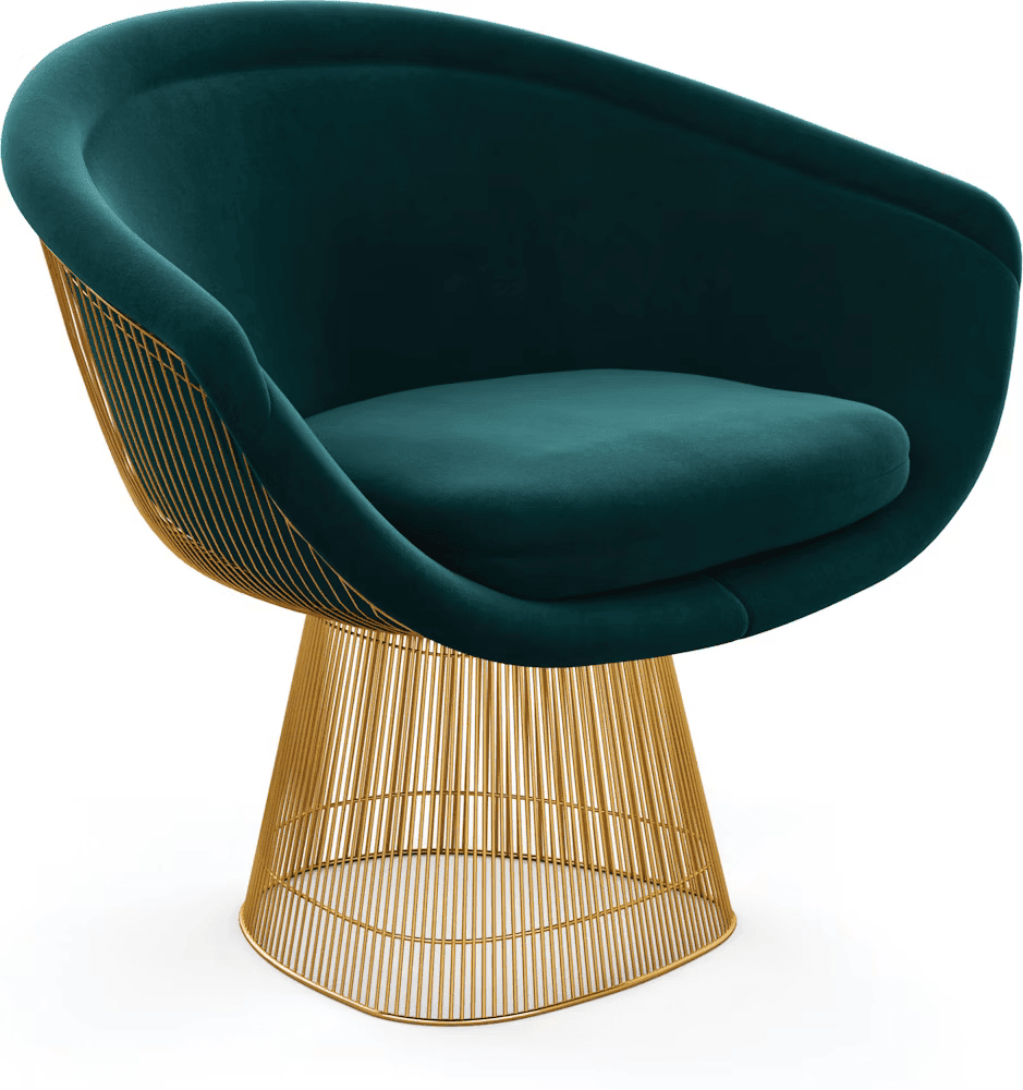 Platner Lounge Chair - Gold lounge chair Knoll