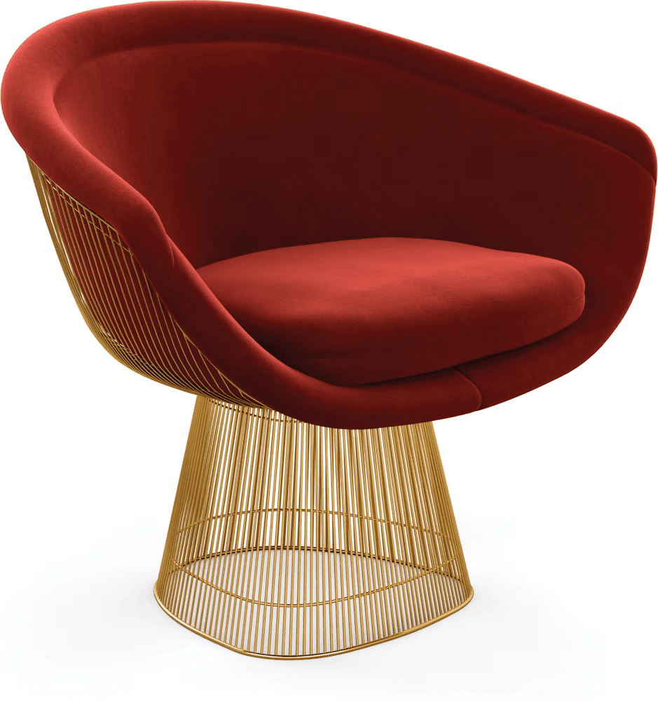 Platner Lounge Chair - Gold lounge chair Knoll