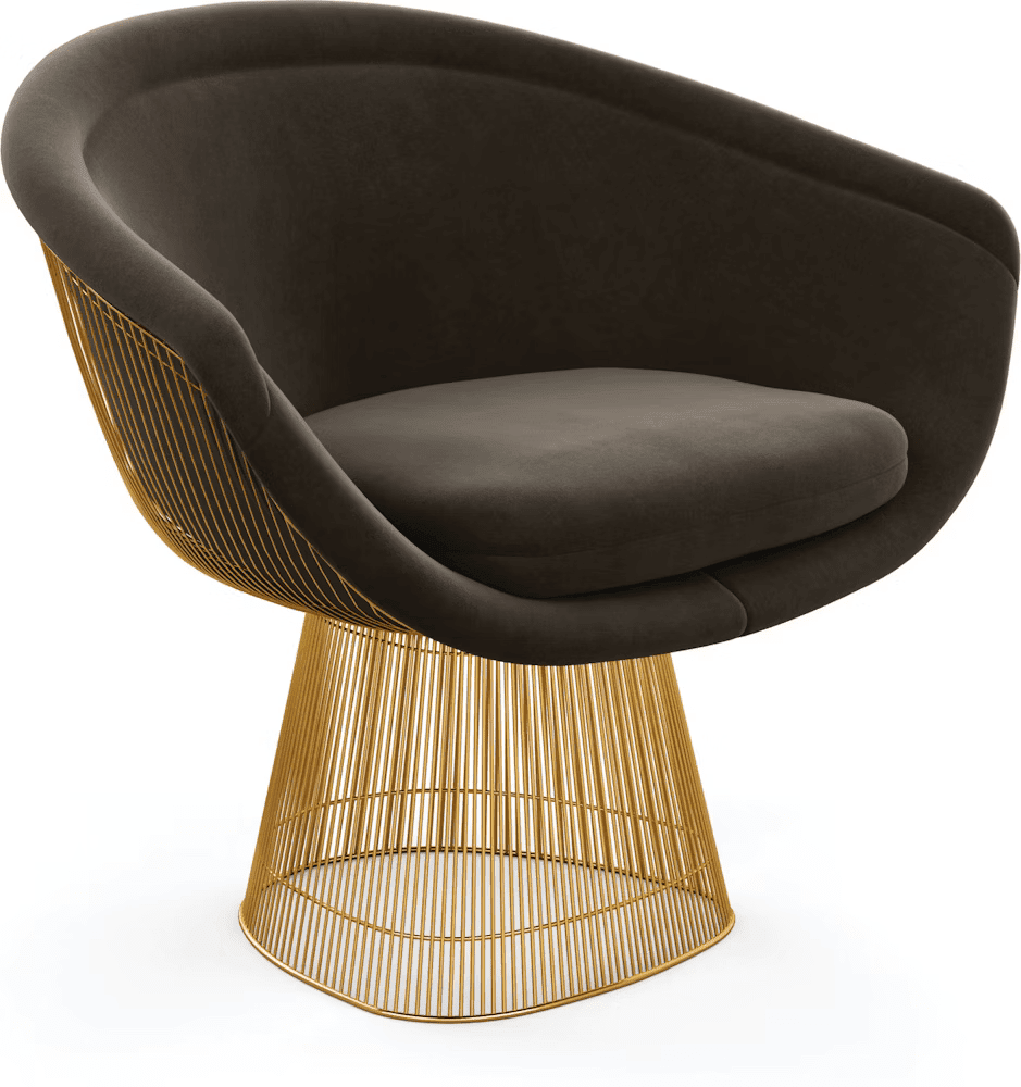 Platner Lounge Chair - Gold lounge chair Knoll