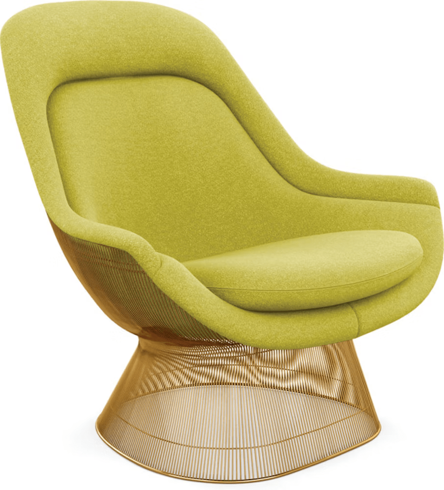 Platner Gold Plated Easy Chair lounge chair Knoll