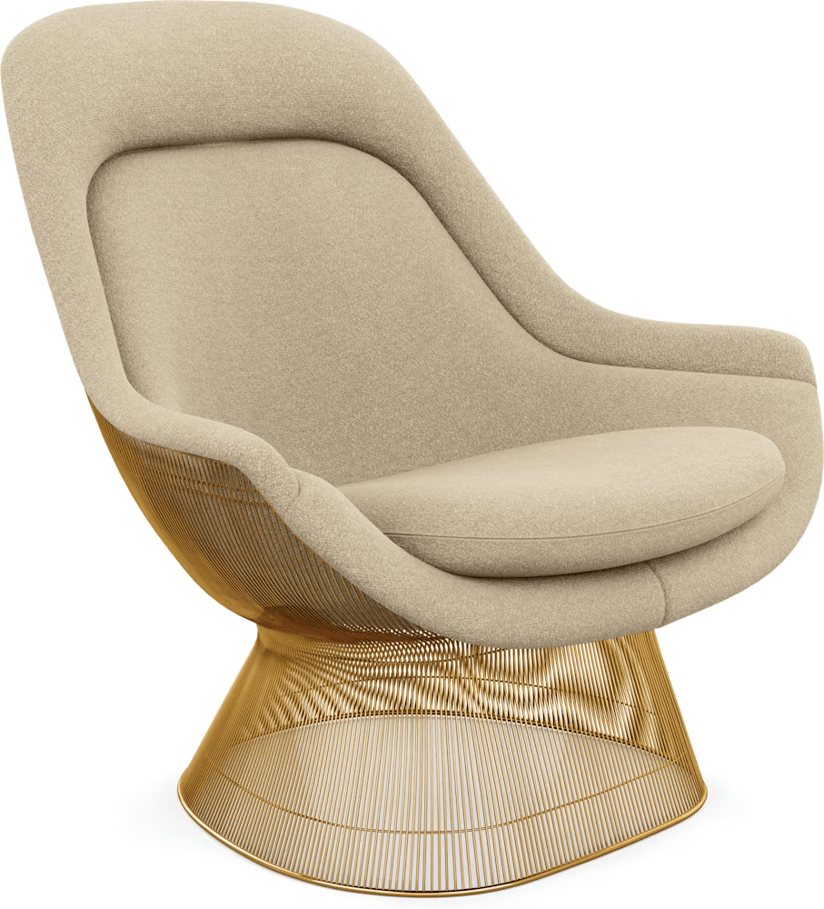 Platner Gold Plated Easy Chair lounge chair Knoll